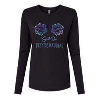 Fantasy Art Nerdy Gaming Yes They're Natural Womens Cotton Relaxed Long Sleeve T-Shirt