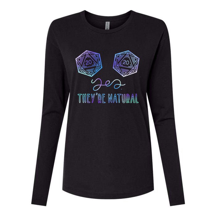 Fantasy Art Nerdy Gaming Yes They're Natural Womens Cotton Relaxed Long Sleeve T-Shirt