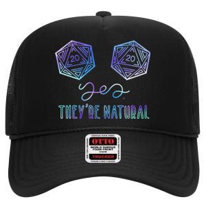 Fantasy Art Nerdy Gaming Yes They're Natural High Crown Mesh Back Trucker Hat