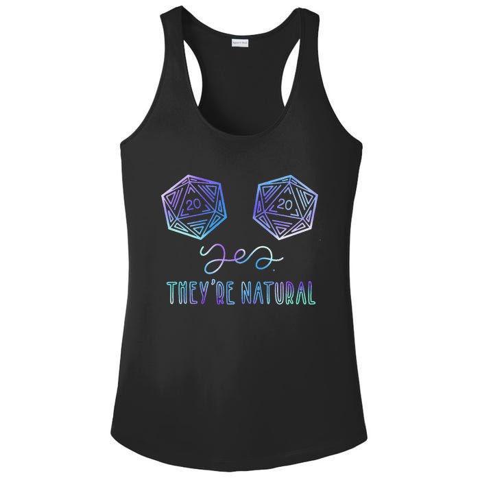 Fantasy Art Nerdy Gaming Yes They're Natural Ladies PosiCharge Competitor Racerback Tank