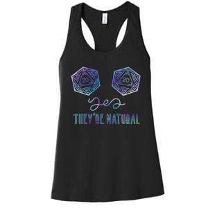 Fantasy Art Nerdy Gaming Yes They're Natural Women's Racerback Tank