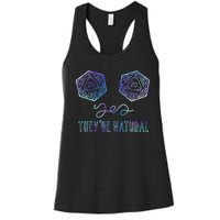 Fantasy Art Nerdy Gaming Yes They're Natural Women's Racerback Tank