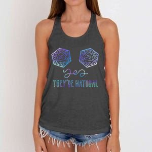 Fantasy Art Nerdy Gaming Yes They're Natural Women's Knotted Racerback Tank