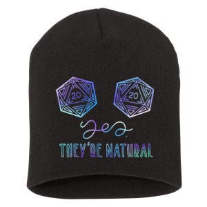 Fantasy Art Nerdy Gaming Yes They're Natural Short Acrylic Beanie