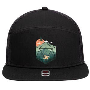 Fantasy Art Nerdy Gaming Geeky Gamer 7 Panel Mesh Trucker Snapback Hat