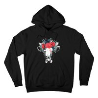 Farm Animal Nature Flower Gift Cow 4981 Hoodie