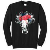 Farm Animal Nature Flower Gift Cow 4981 Sweatshirt