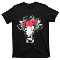 Farm Animal Nature Flower Gift Cow 4981 T-Shirt