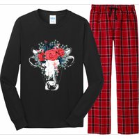 Farm Animal Nature Flower Gift Cow 4981 Long Sleeve Pajama Set