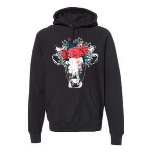 Farm Animal Nature Flower Gift Cow 4981 Premium Hoodie