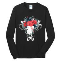 Farm Animal Nature Flower Gift Cow 4981 Tall Long Sleeve T-Shirt