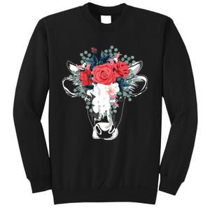 Farm Animal Nature Flower Gift Cow 4981 Tall Sweatshirt