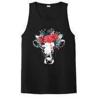 Farm Animal Nature Flower Gift Cow 4981 PosiCharge Competitor Tank