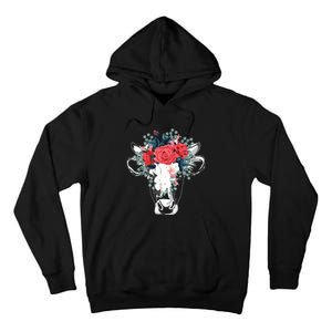 Farm Animal Nature Flower Gift Cow 4981 Tall Hoodie