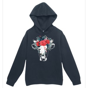 Farm Animal Nature Flower Gift Cow 4981 Urban Pullover Hoodie