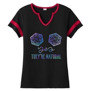 Fantasy Art Nerdy Gaming Yes They're Natural Ladies Halftime Notch Neck Tee