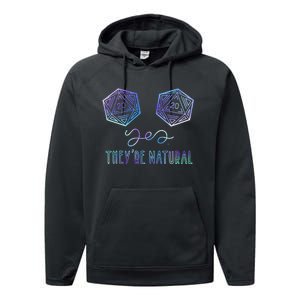 Fantasy Art Nerdy Gaming Yes They're Natural Performance Fleece Hoodie