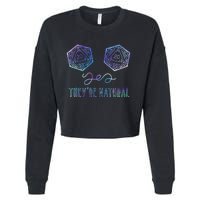 Fantasy Art Nerdy Gaming Yes They're Natural Cropped Pullover Crew