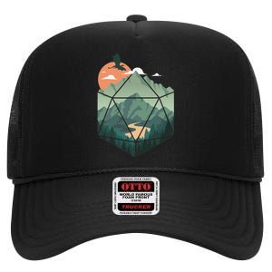 Fantasy Art Nerdy Gaming Geeky Gamer High Crown Mesh Back Trucker Hat