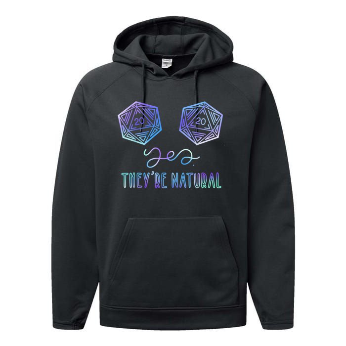 Fantasy Art, Nerdy Gaming, Yes They're Natural Performance Fleece Hoodie