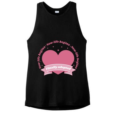 Finally Adopted New Life Begins Ladies PosiCharge Tri-Blend Wicking Tank
