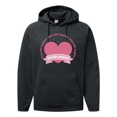 Finally Adopted New Life Begins Performance Fleece Hoodie