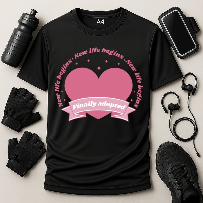 Finally Adopted New Life Begins Cooling Performance Crew T-Shirt