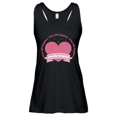 Finally Adopted New Life Begins Ladies Essential Flowy Tank