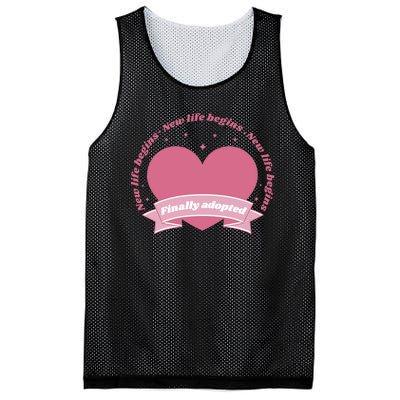 Finally Adopted New Life Begins Mesh Reversible Basketball Jersey Tank