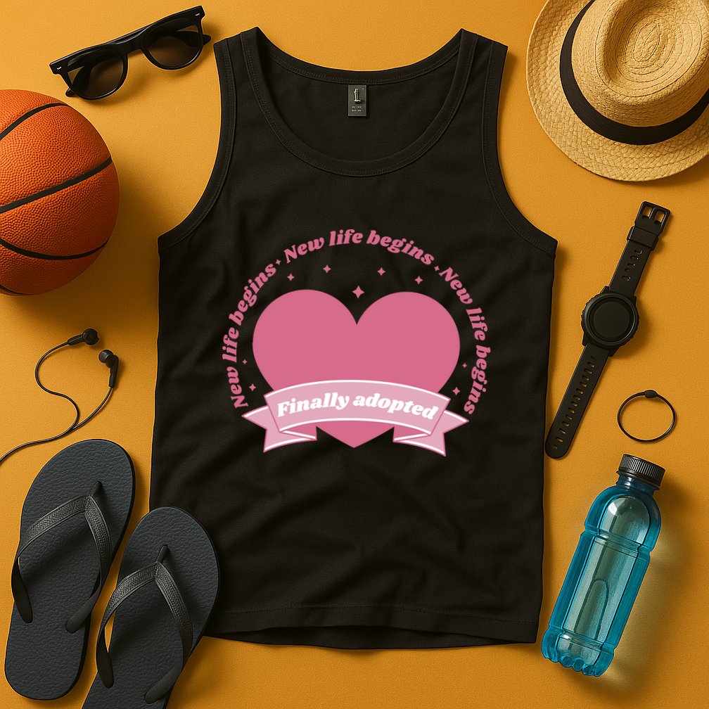 Finally Adopted New Life Begins Tank Top