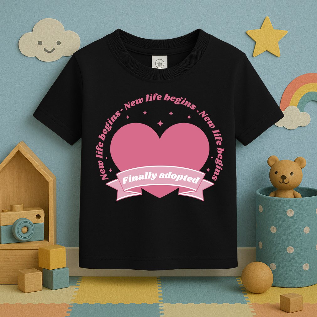 Finally Adopted New Life Begins Toddler T-Shirt