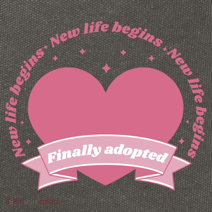 Finally Adopted New Life Begins Cotton Canvas Backpack