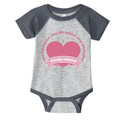 Finally Adopted New Life Begins Infant Baby Jersey Bodysuit