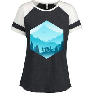 Fantasy Art Nerdy Gaming Geeky Gamer Enza Ladies Jersey Colorblock Tee