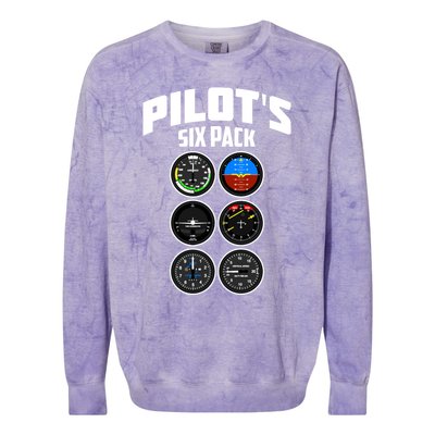 Funny Airplane Novelty Aviation Airplane Pilot Gift Colorblast Crewneck Sweatshirt