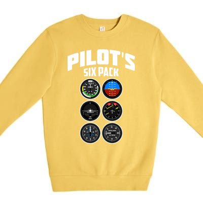 Funny Airplane Novelty Aviation Airplane Pilot Gift Premium Crewneck Sweatshirt