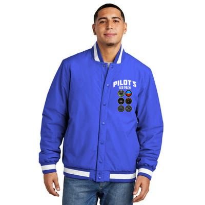 Funny Airplane Novelty Aviation Airplane Pilot Gift Insulated Varsity Jacket