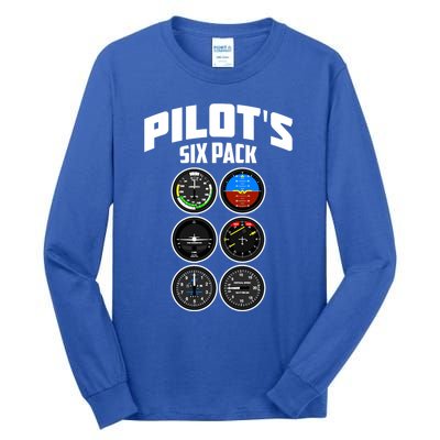 Funny Airplane Novelty Aviation Airplane Pilot Gift Tall Long Sleeve T-Shirt