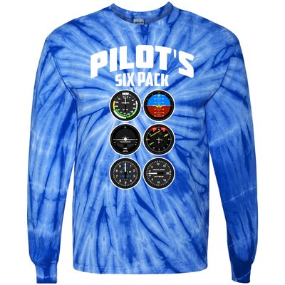 Funny Airplane Novelty Aviation Airplane Pilot Gift Tie-Dye Long Sleeve Shirt