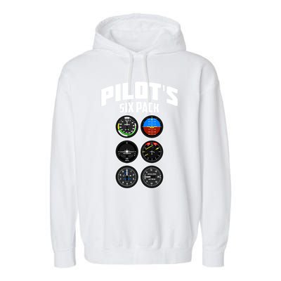 Funny Airplane Novelty Aviation Airplane Pilot Gift Garment-Dyed Fleece Hoodie