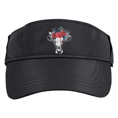 Farm Animal Nature Flower Gift Cow Adult Drive Performance Visor