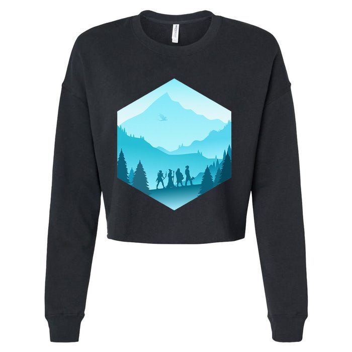 Fantasy Art Nerdy Gaming Geeky Gamer Cropped Pullover Crew