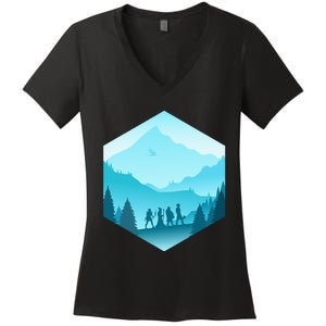 Fantasy Art Nerdy Gaming Geeky Gamer Women's V-Neck T-Shirt