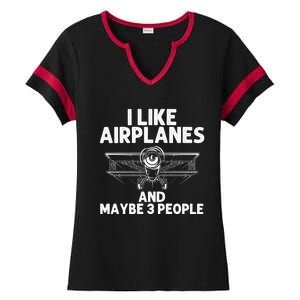 Funny Airplane Novelty Plane Aviation Pilot Gift Ladies Halftime Notch Neck Tee