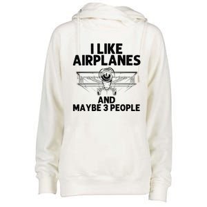 Funny Airplane Novelty Plane Aviation Pilot Gift Womens Funnel Neck Pullover Hood