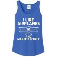 Funny Airplane Novelty Plane Aviation Pilot Gift Ladies Essential Tank