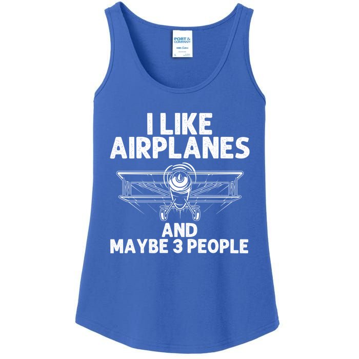 Funny Airplane Novelty Plane Aviation Pilot Gift Ladies Essential Tank