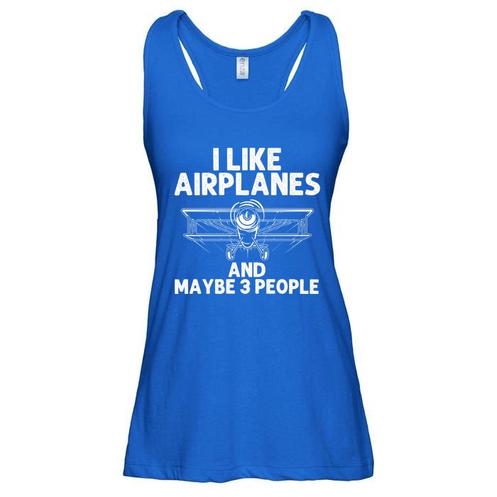 Funny Airplane Novelty Plane Aviation Pilot Gift Ladies Essential Flowy Tank