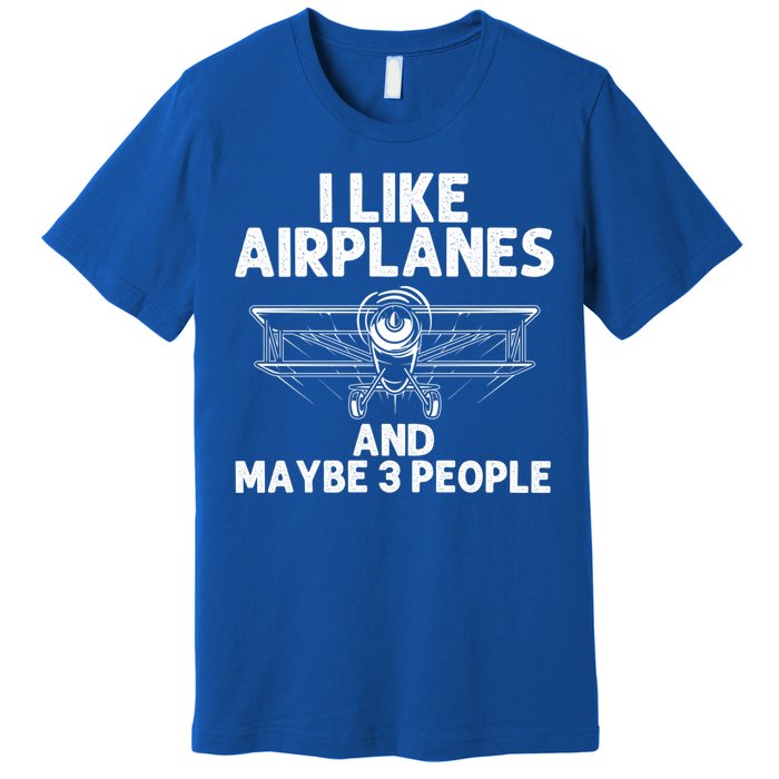 Funny Airplane Novelty Plane Aviation Pilot Gift Premium T-Shirt