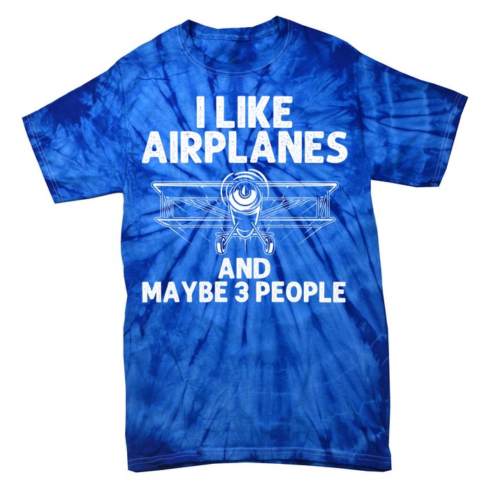 Funny Airplane Novelty Plane Aviation Pilot Gift Tie-Dye T-Shirt